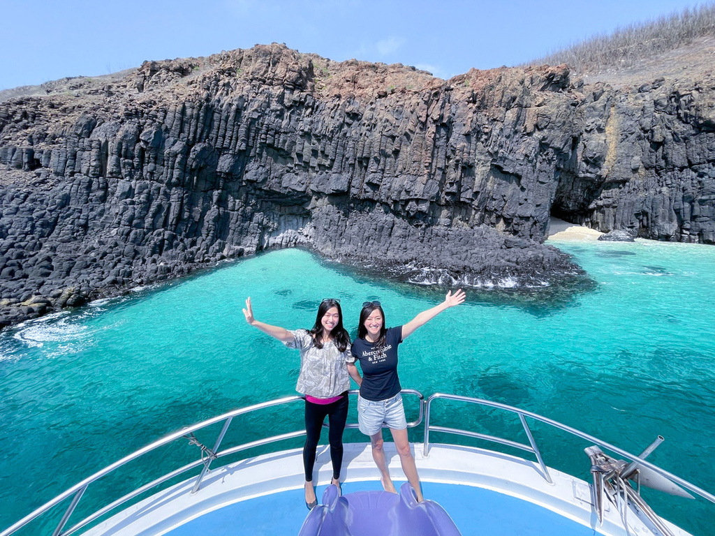 澎湖一日遊｜澎湖東海跳島之旅，海上秘境藍洞牛奶湖，珊瑚礁釣魚浮潛，餵海鷗，海上獨木舟/SUP，還有船長漁家料理！ @瑪姬幸福過日子